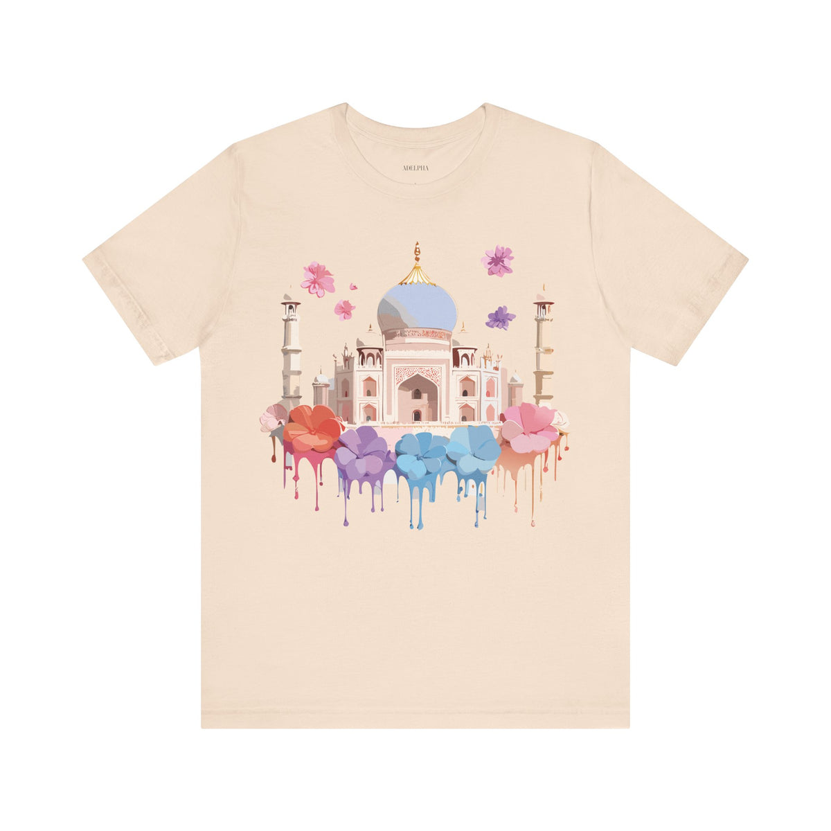 Unisex Cotton Bella+Canvas Tee with Taj Mahal