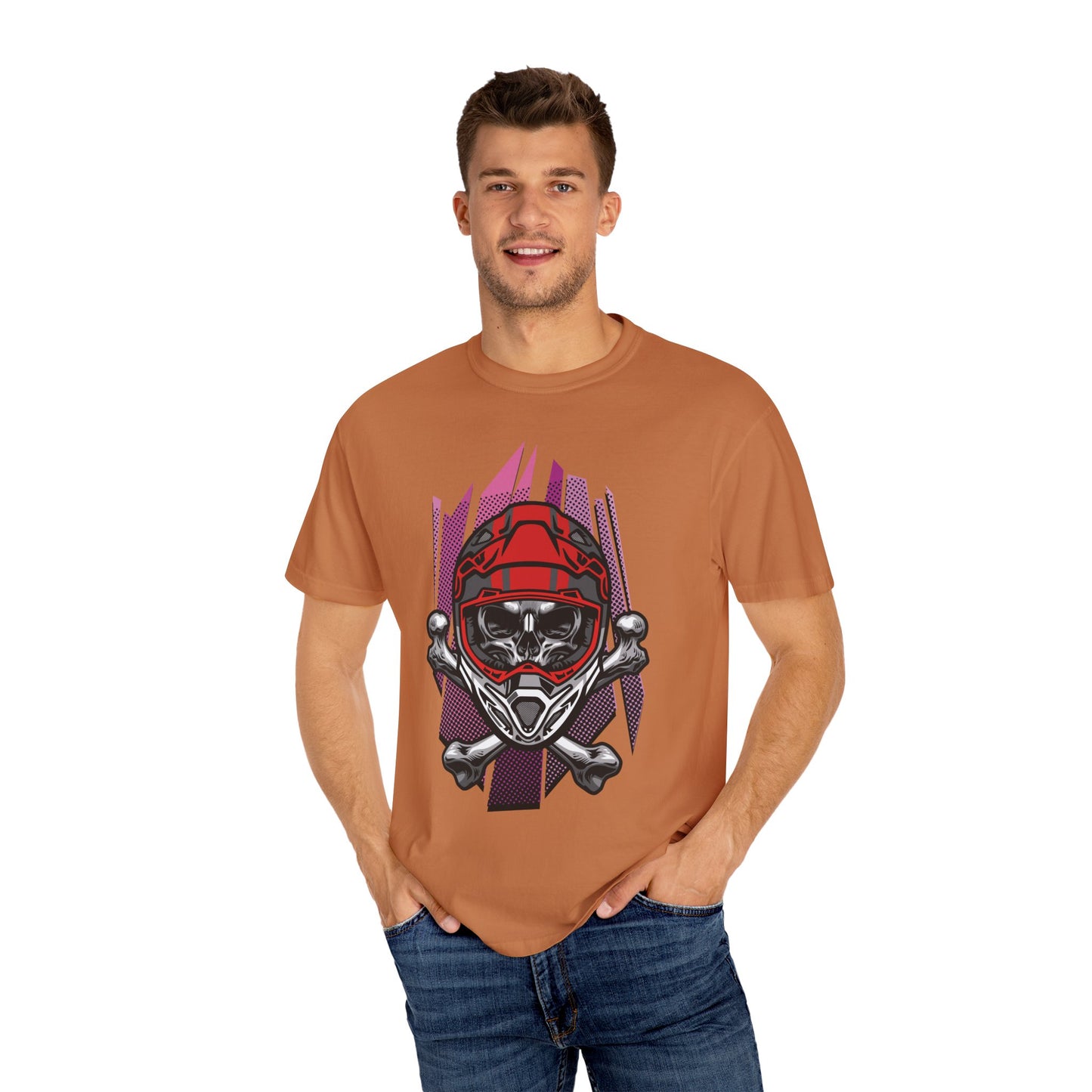 Unisex Cotton Tee Shirt with Skull