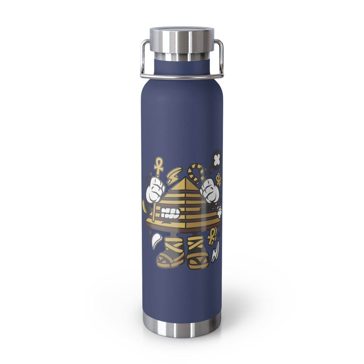 22oz Copper Insulated Water Bottle with Cartoon Design - CV33