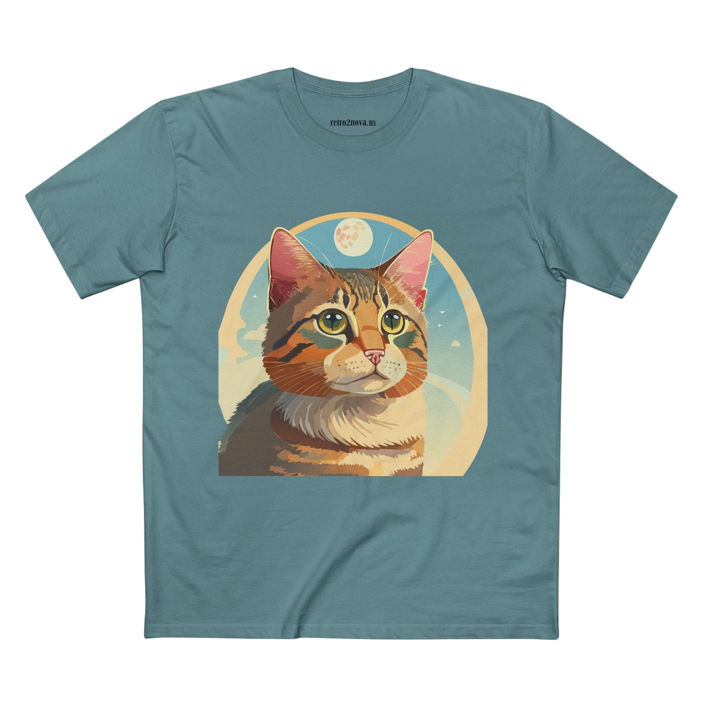 Cat Shirt Unisex Premium Cotton Tee With Original Cat Art Design Retro2Nova Soft Breathable Regular Fit