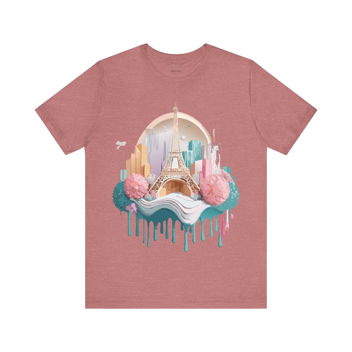 Paris Travel Tourist Graphic Design Unisex Bella+Canvas Cotton T-Shirt e322