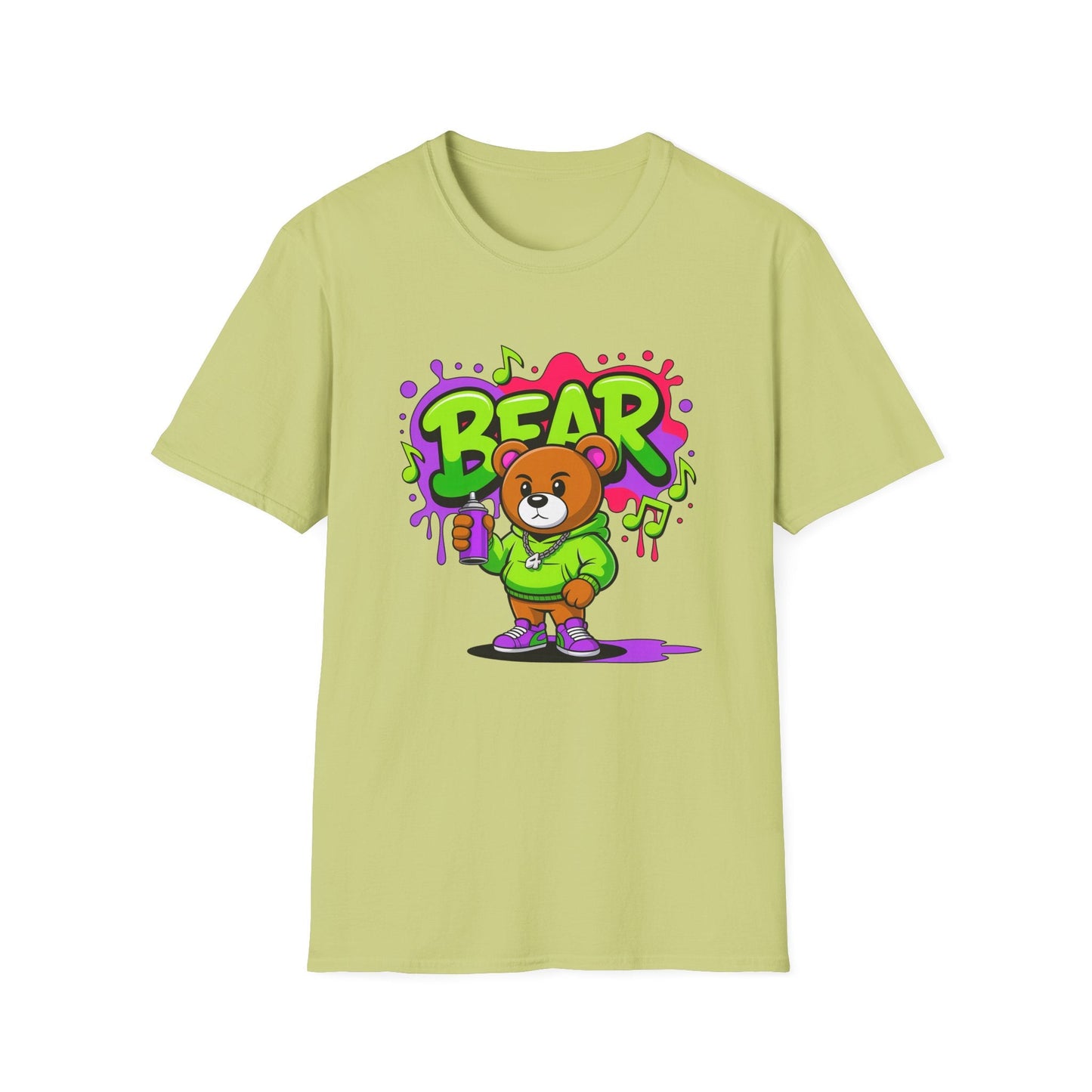 Cartoon T Shirt With Animation Funny Animals Tee Gildan Softstyle 64000 100 Percent Ring Spun Cotton