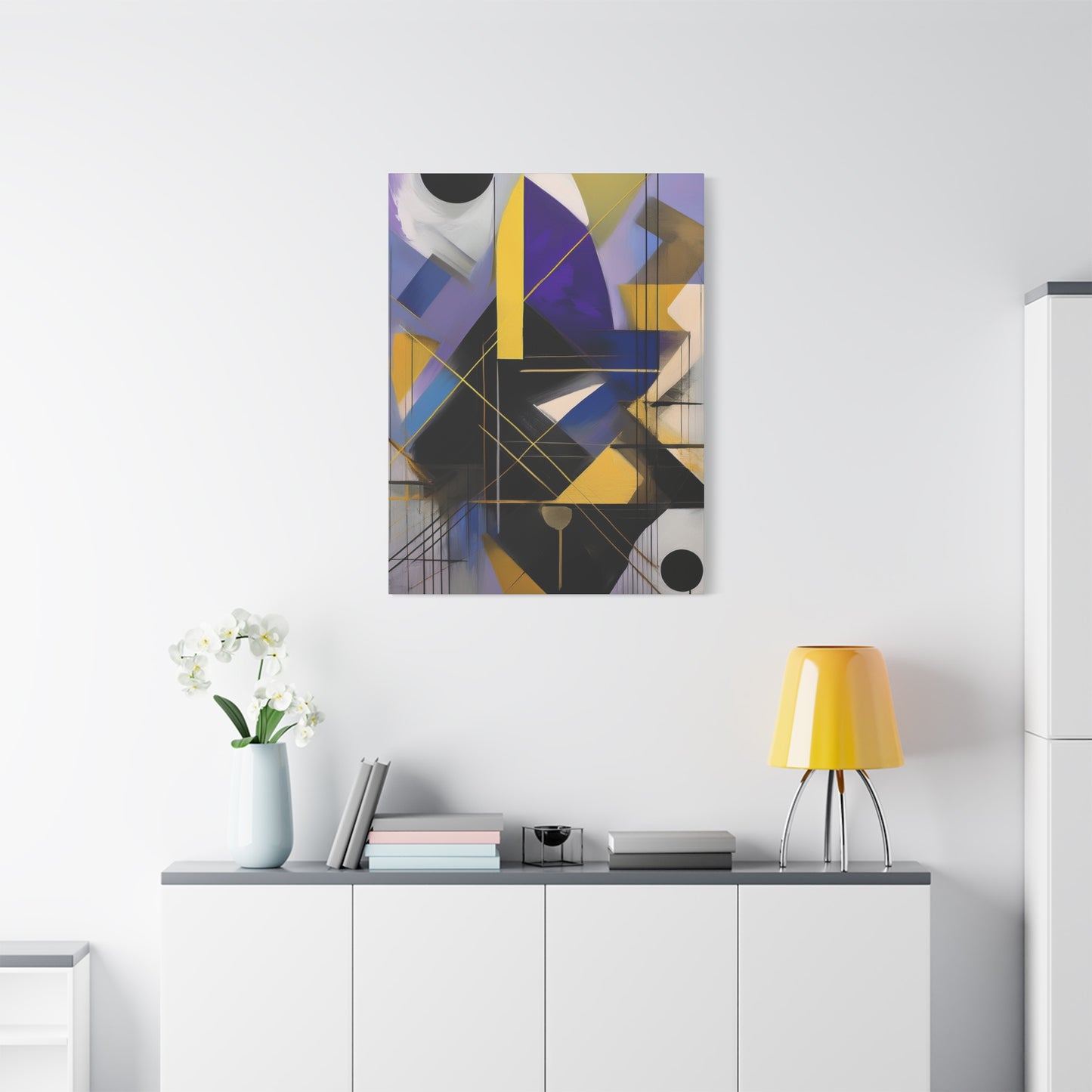 Purple Abstract Painting Print Canvas 20x24,20x30,24x30, 24x32,24x36,30x40, 32x48,36x48,40x60 Pine-Wood Inner Frame ABS-33