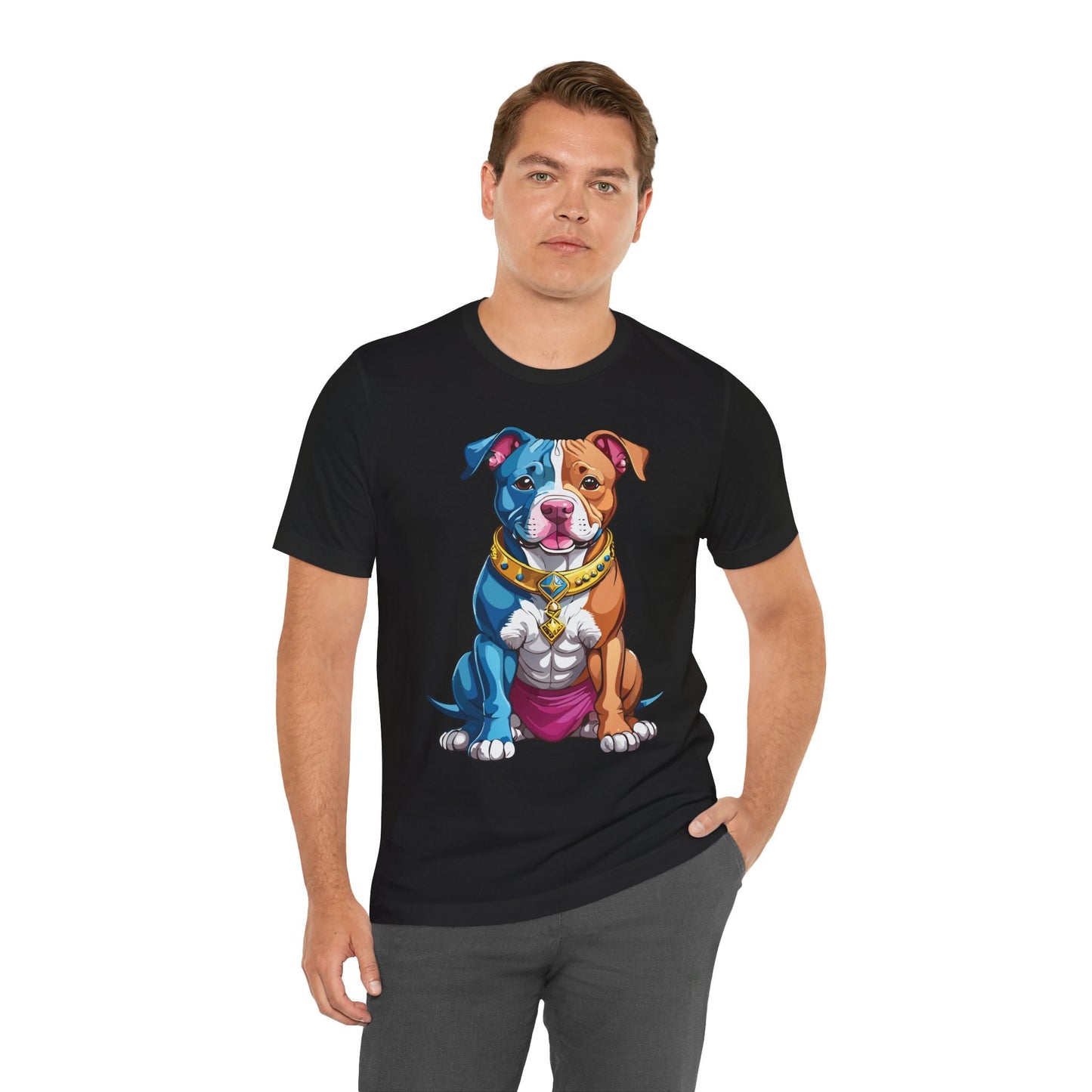 Unisex Animal Shirt Art Design Tee With Wild Animals Print Short Sleeve Jersey Tee