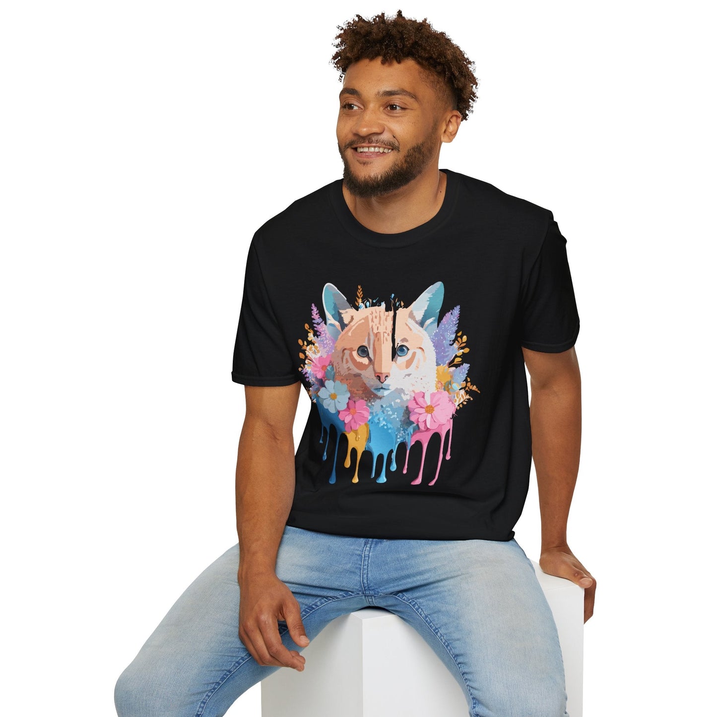 Unisex Cat Shirt Softstyle Tee 100 Percent Ring Spun Cotton Gildan 64000
