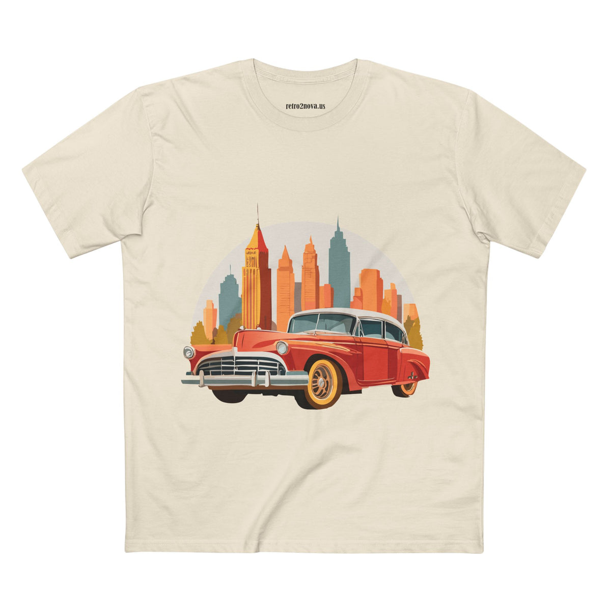 Retro Car Vintage Graphic Tee Staple Unisex 100 Cotton Tee Shirt - RC-2