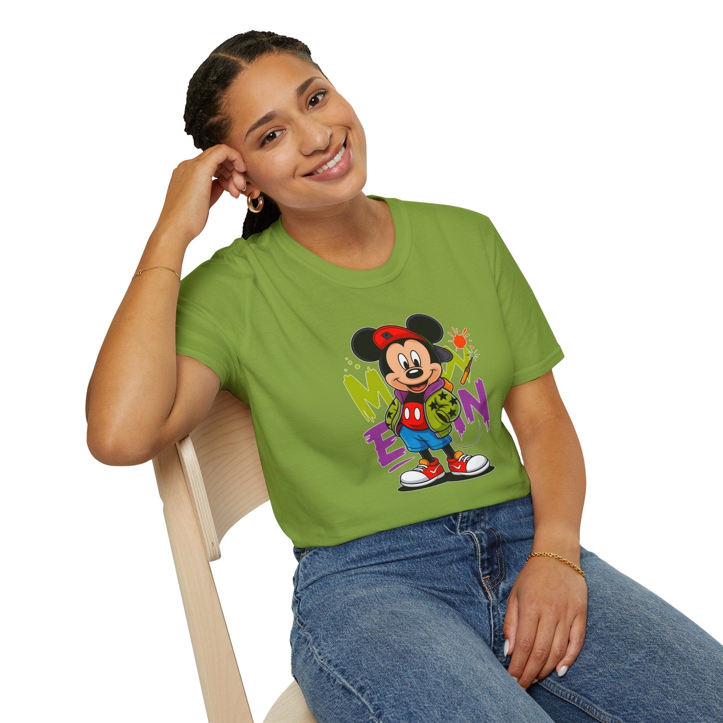 Unisex Cartoon T Shirt With Animals Animation Tee Premium Softstyle Gildan 64000