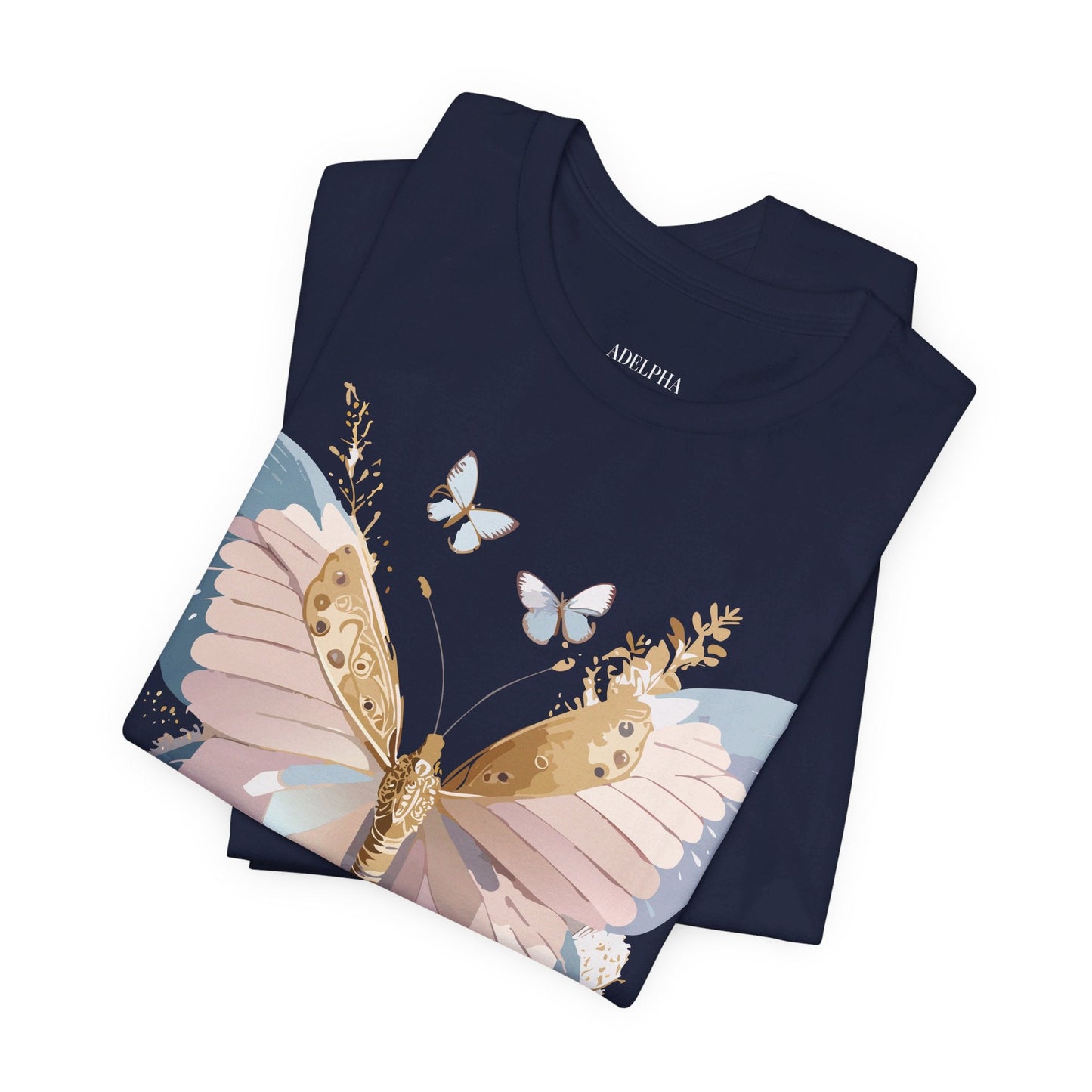 Butterfly Graphic Tee Unisex Short Sleeve Art Design By Adelpha