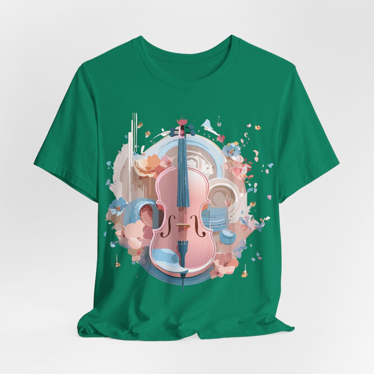 Music Graphic Unisex 100 Cotton Vintage Art with Musical Elements Tee 13