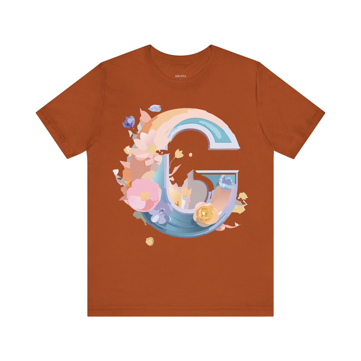 Letter G Graphic Unisex Cotton Bella+Canvas Tee with Art Letter Design
