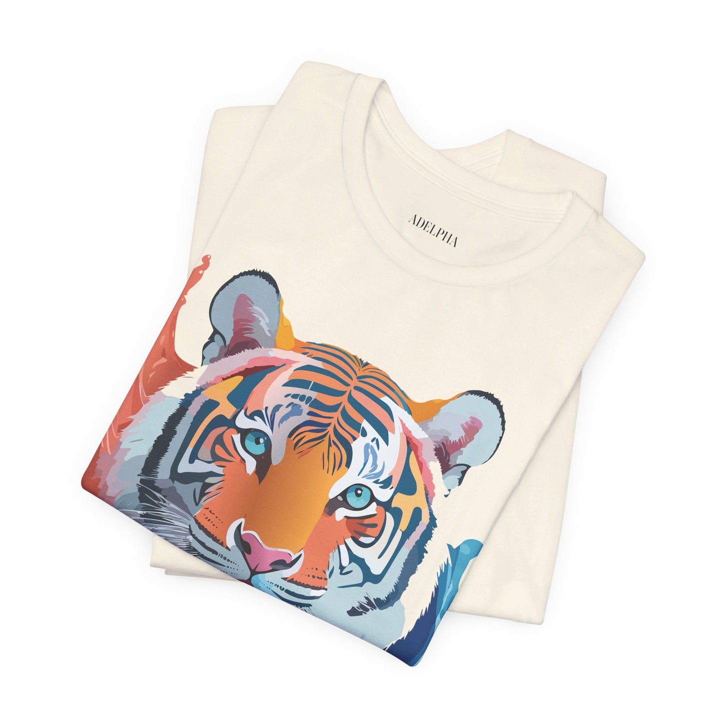 Tiger Graphic Unisex 100 Cotton Vintage Art with Animal Tee 22
