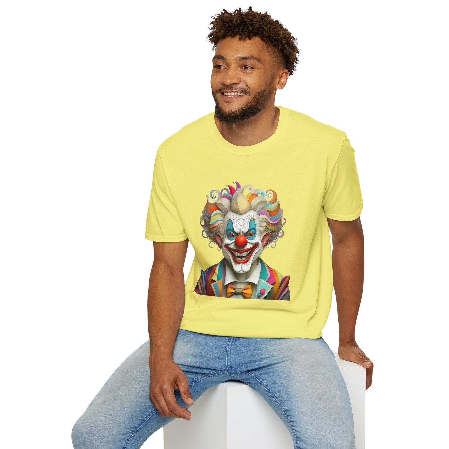 Clown Shirt Unisex T Shirt With Funny Man Circus Motif And Scary Man Design Graphic Print