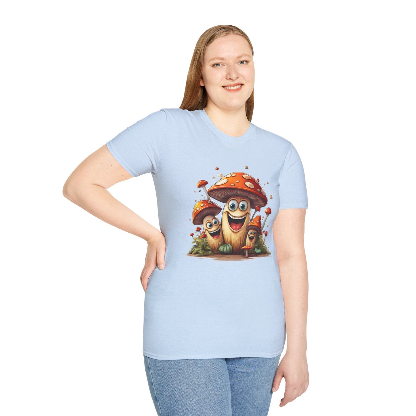 Mashroom Tee Shirt Unisex Funny Mashroom Design Softstyle 100 Percent Cotton Gildan