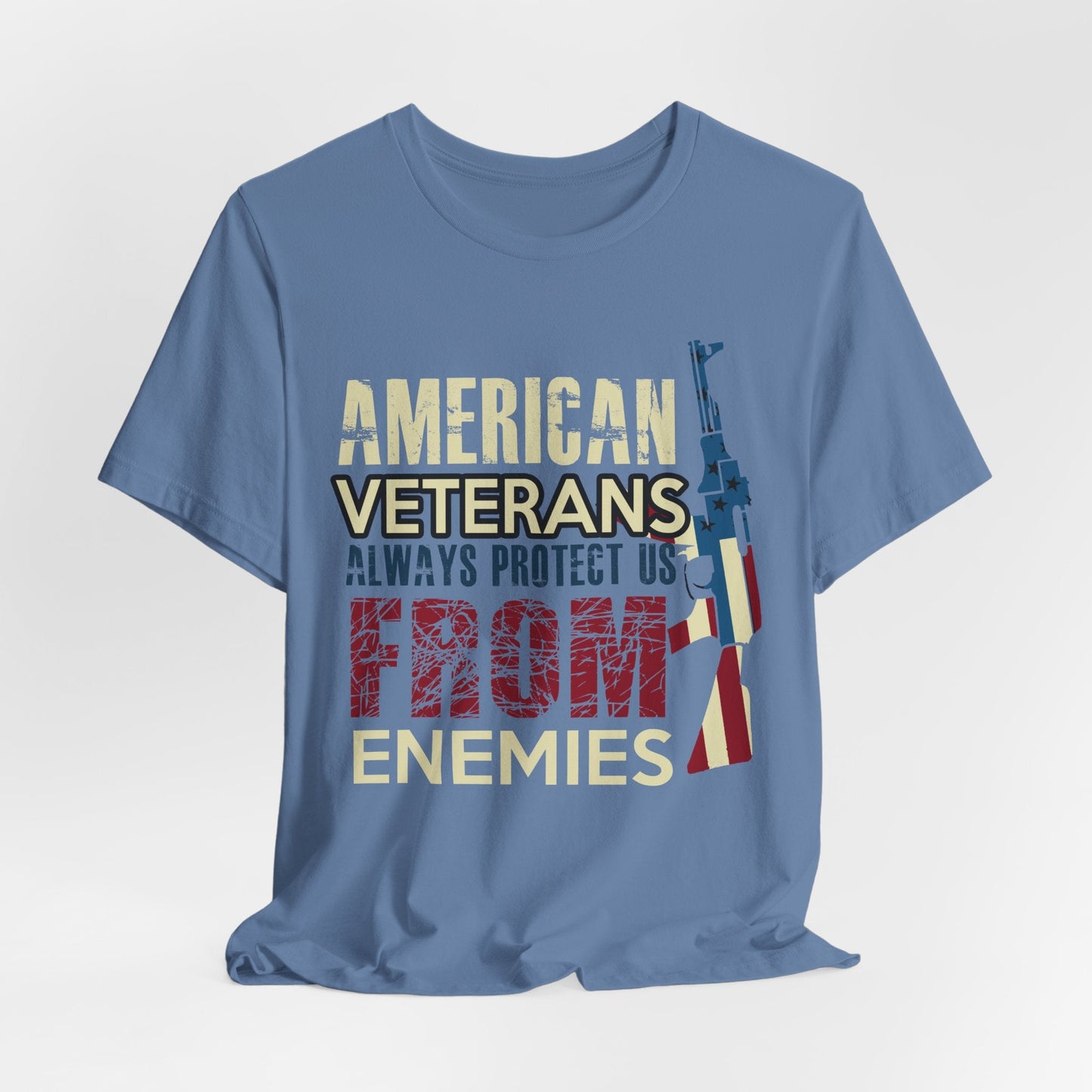 Army Veteran Patriotic Graphic Design Unisex Cotton T-Shirt v44