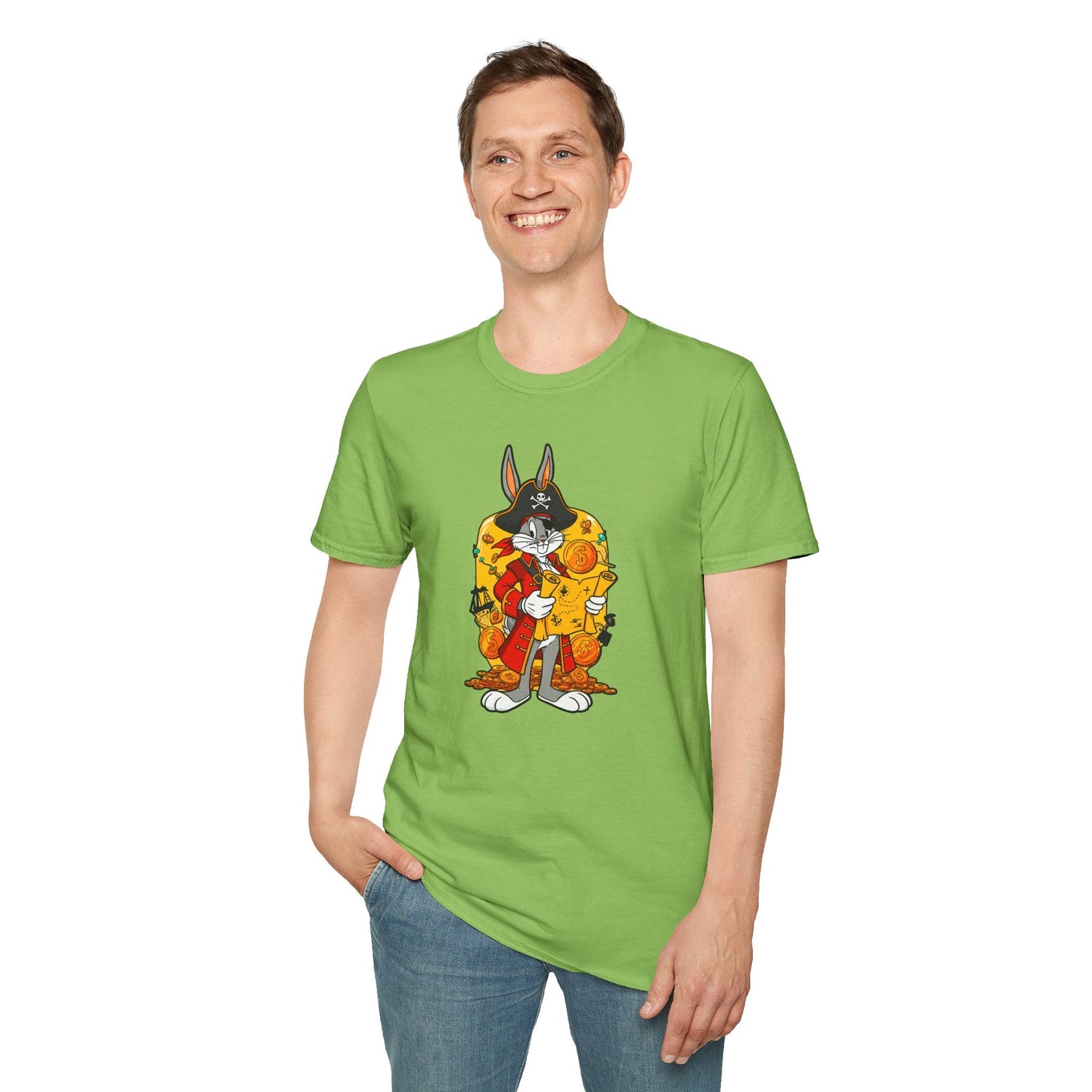 Cartoon Bunny Graphic Unisex Cotton Animal Animation Artwork Design Tee 29