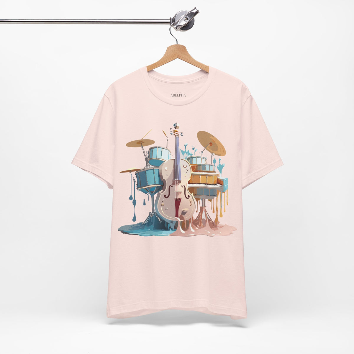 Music Graphic Unisex Cotton Bella+Canvas Tee with Art Design m162
