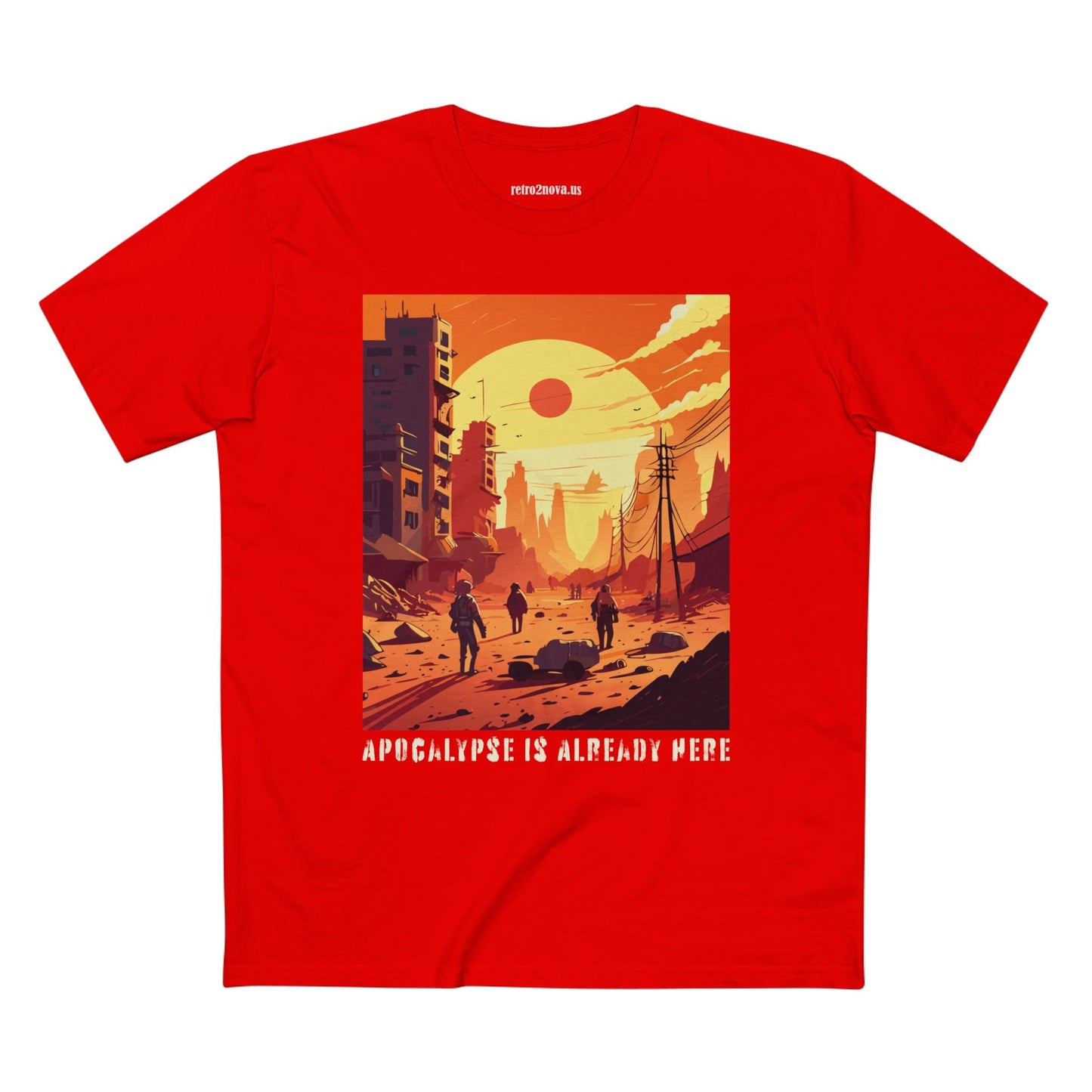 Cataclysm Doomsday Unisex Premium Cotton Tee With Original Art Design From Retro2Nova Collection