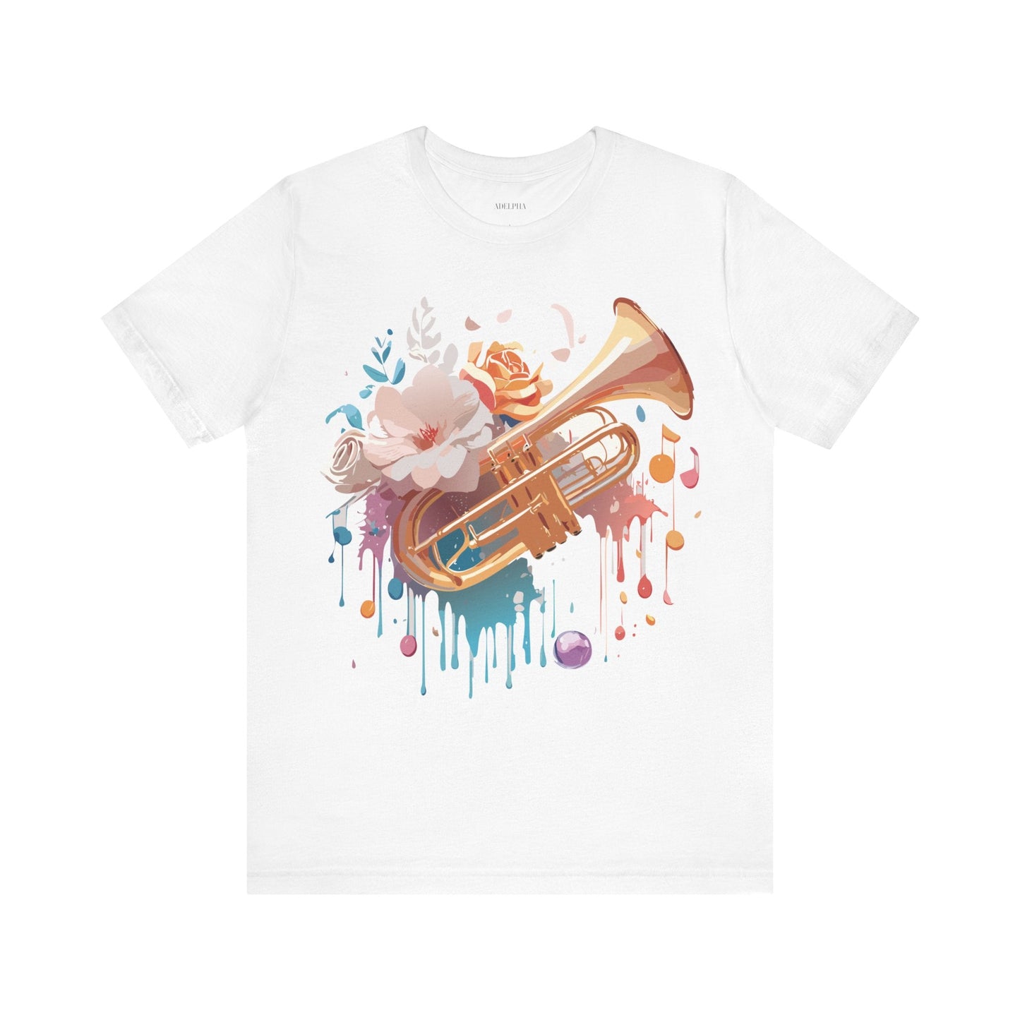 Music Graphic Unisex 100 Cotton Vintage Art with Musical Elements Tee 138