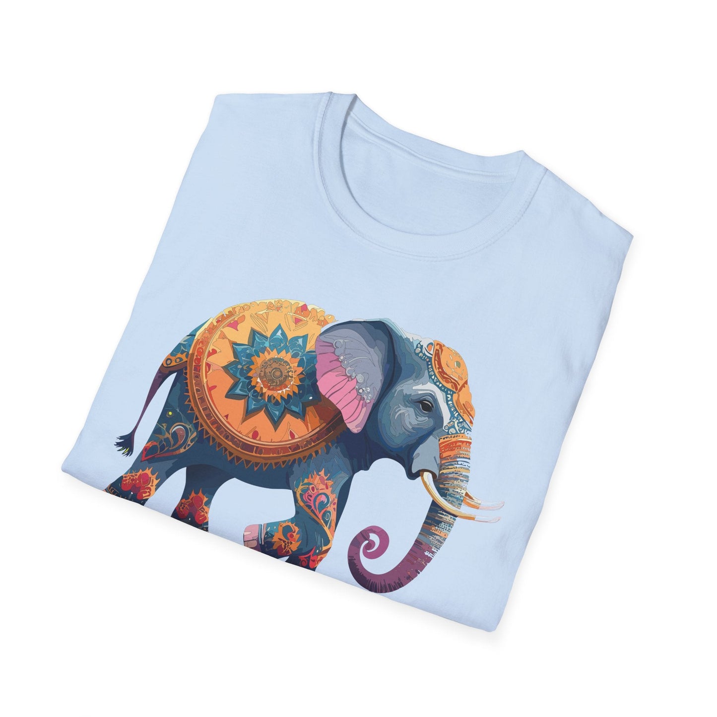 Elephant T Shirt Unisex Gildan Softstyle Tee 100 Percent Ring Spun Cotton Animal Shirt