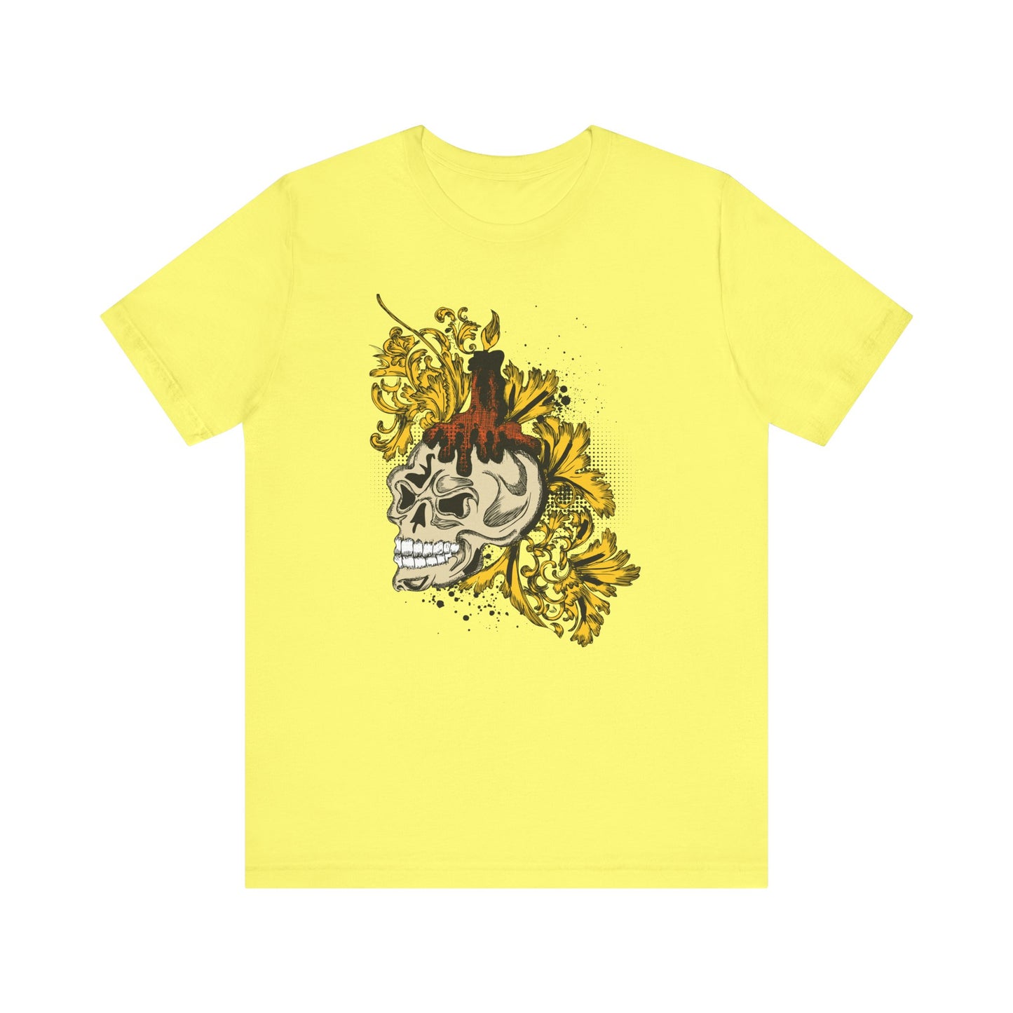 Rock Skull Graphic Design Tee, Skull Shirt, Vintage Tees, Art Design T-Shirt, Vintage Graphic Tee, Art Shirts with Skulls 3