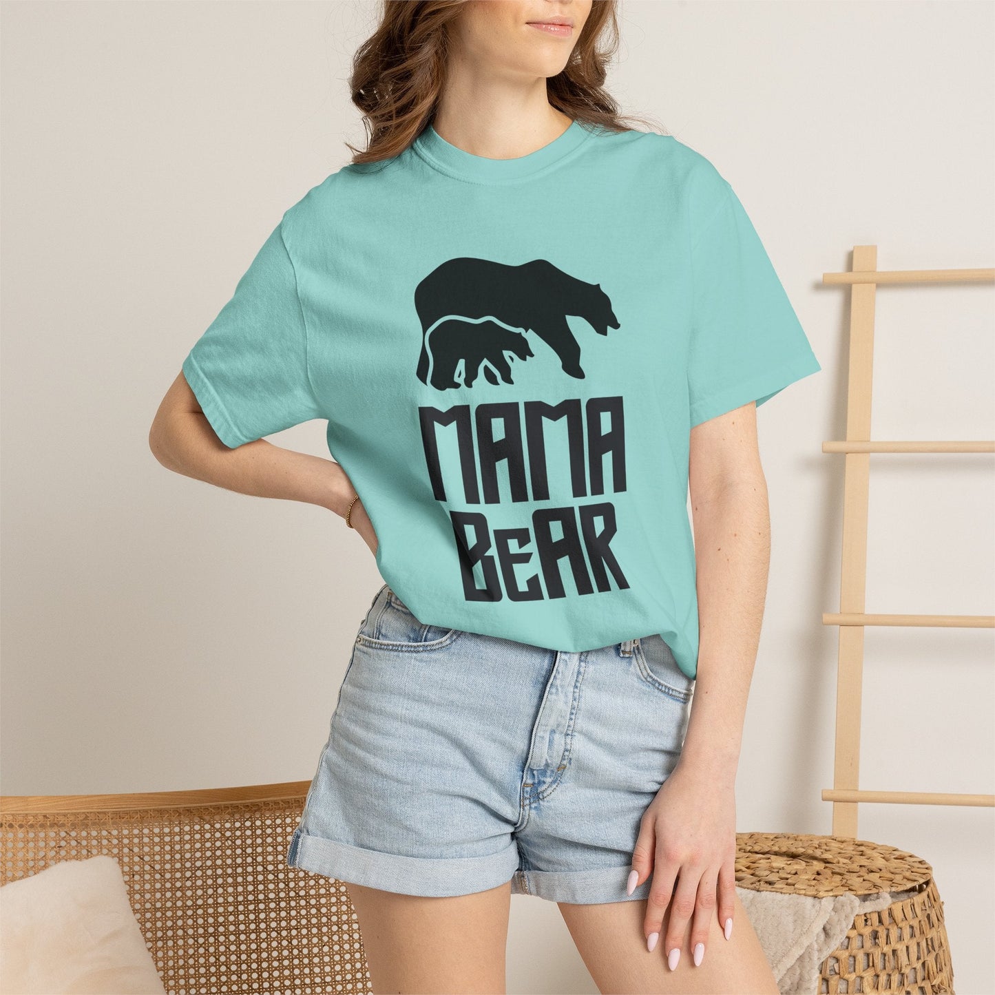 Mama Bear Mom T-shirt Mother's Day Mama Tee Unisex Comfort Colors Garment-Dyed Cotton h12