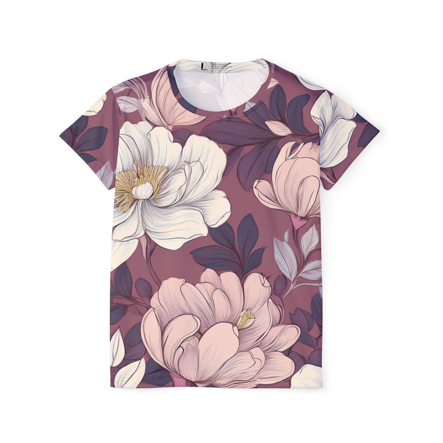 Women Poly T-Shirt with Floral Print