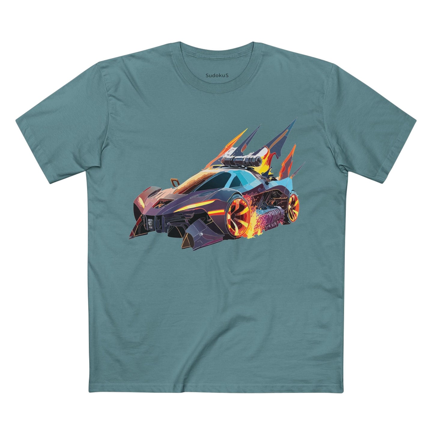 Car Graphic Unisex 100 Cotton Staple Tee 1