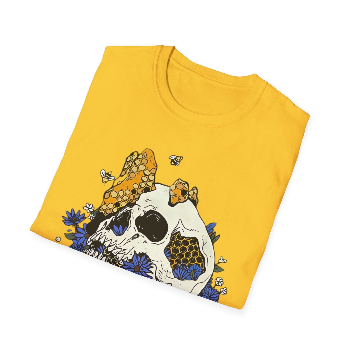 Skull Tee Shirt Unisex Skeleton Design Gildan Softstyle 64000 100 Percent Ring Spun Cotton Tee