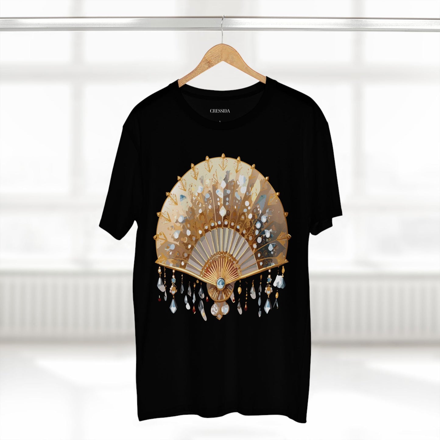 Antique Fan Graphic Design T-Shirt Unisex 100 Cotton Floral Carnival Artwork Tee 15