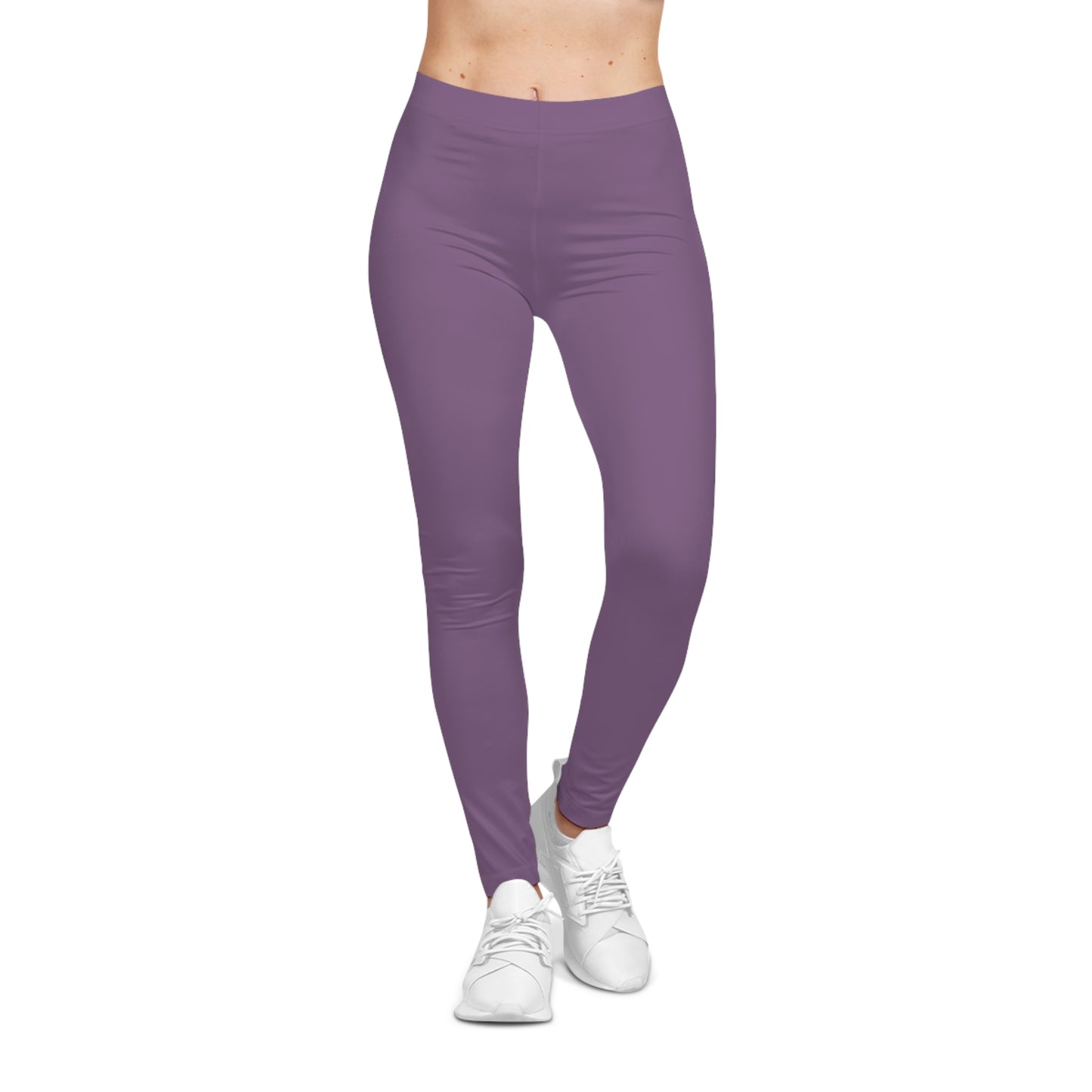 Dusty Lavender Color Women's Poly-Span Casual Leggings XS-2XL