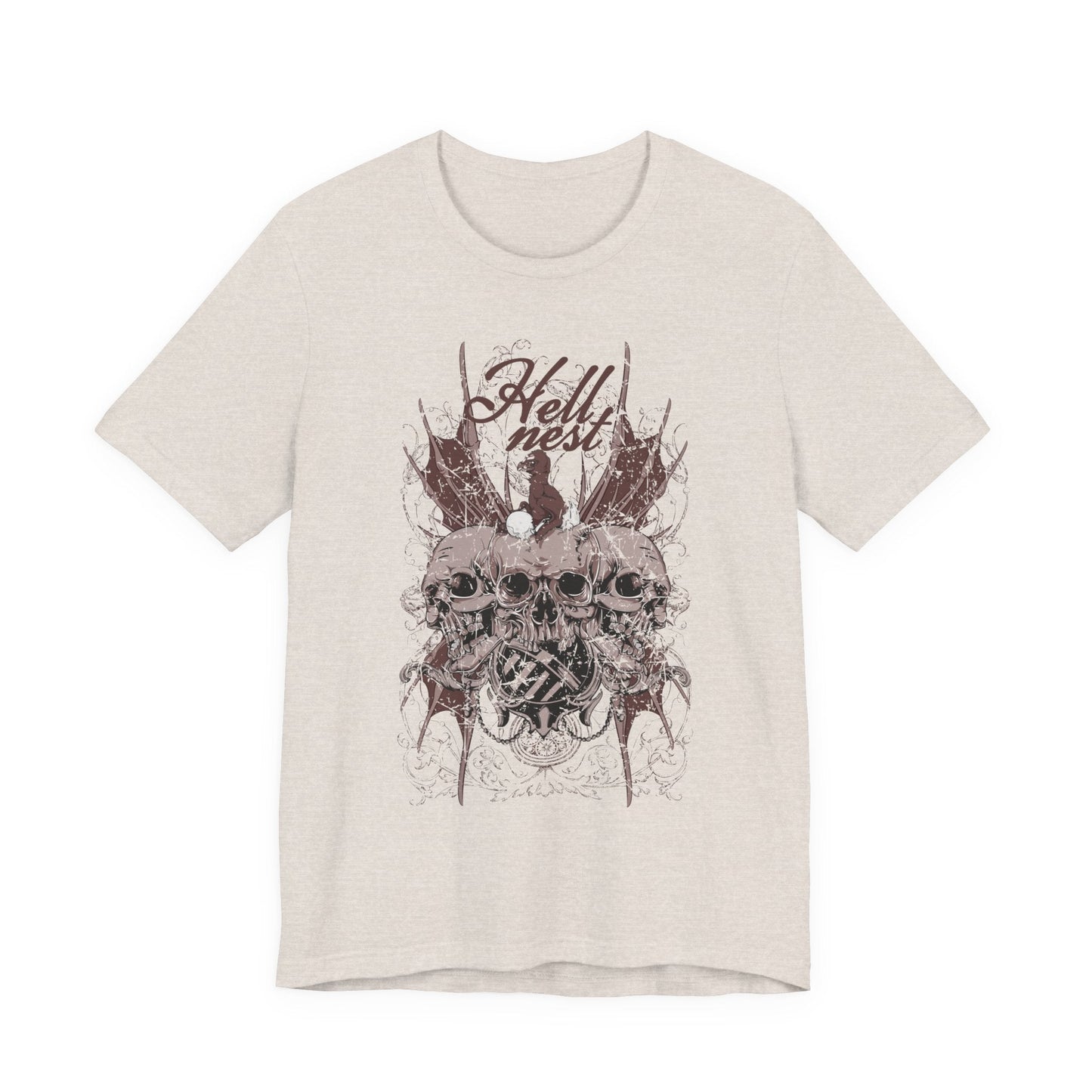 Skull Cluster graphic tee Gothic skulls grunge floral design