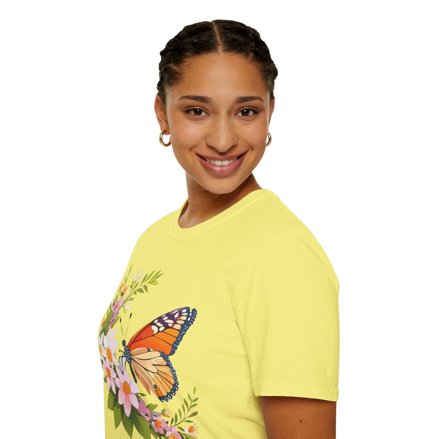 Monarch Butterfly T Shirt Unisex Softstyle Gildan 64000 100 Percent Cotton Tee Breathable