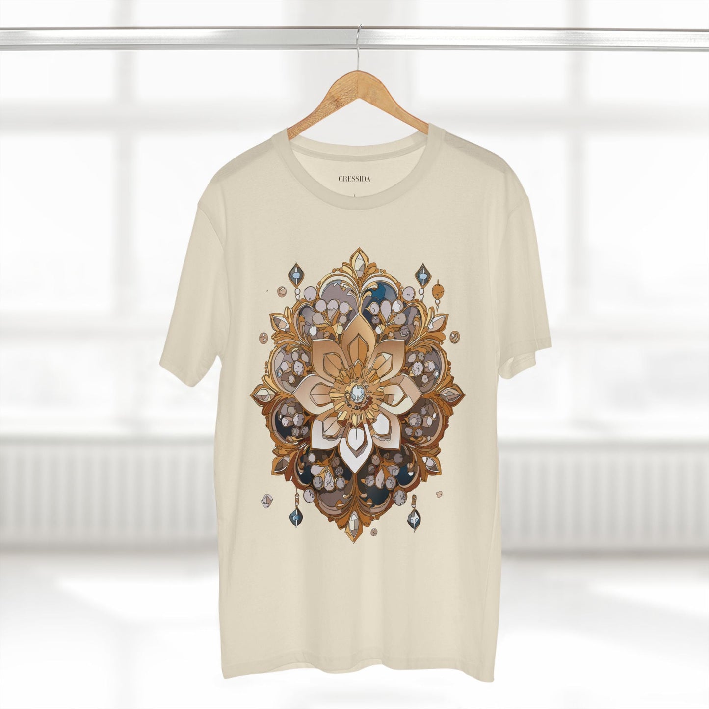 Floral Graphic T-Shirt Unisex 100 Cotton Art Design with Antique Flowers Tee 22