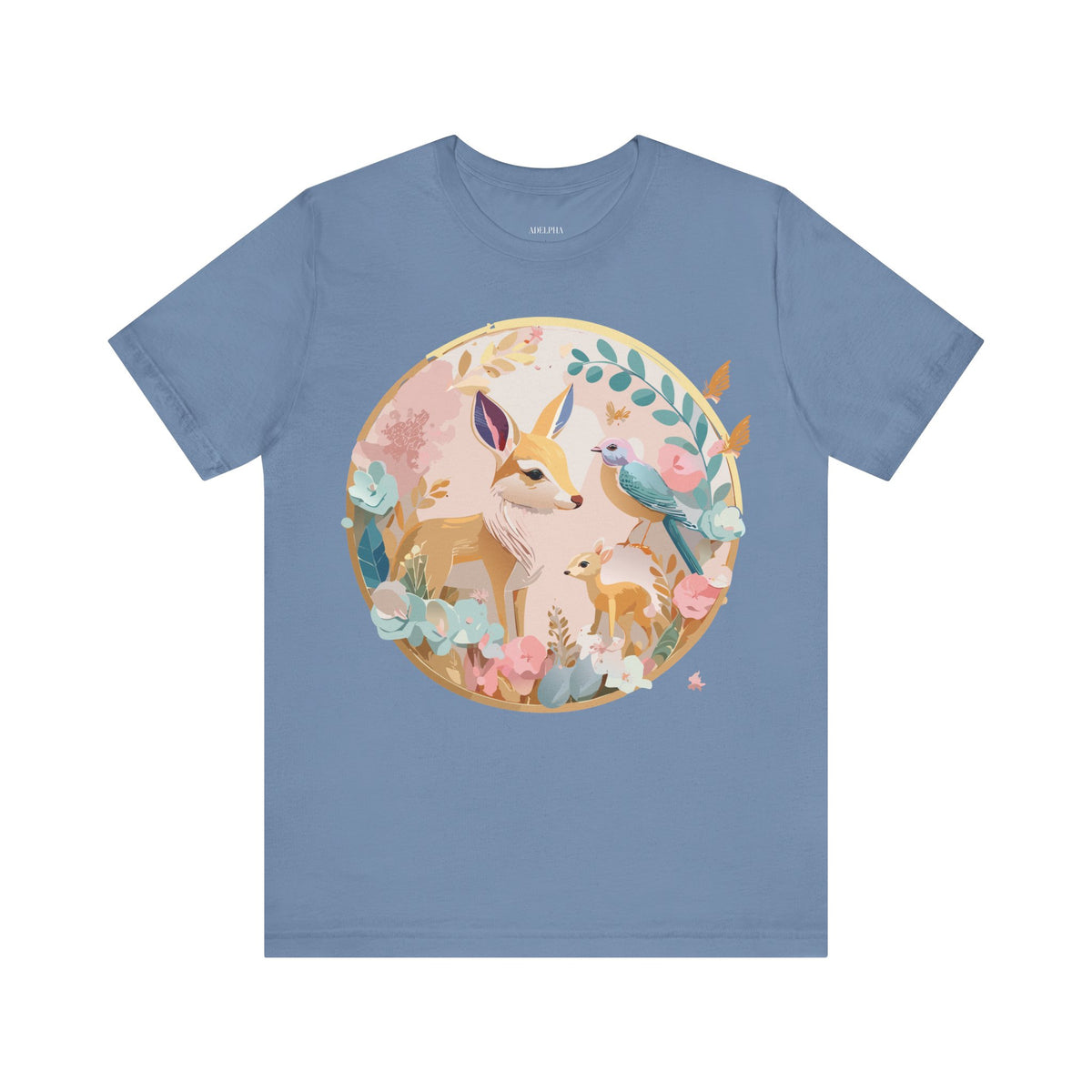 Medallion Graphic Unisex Cotton Bella+Canvas Tee with Art Design d82