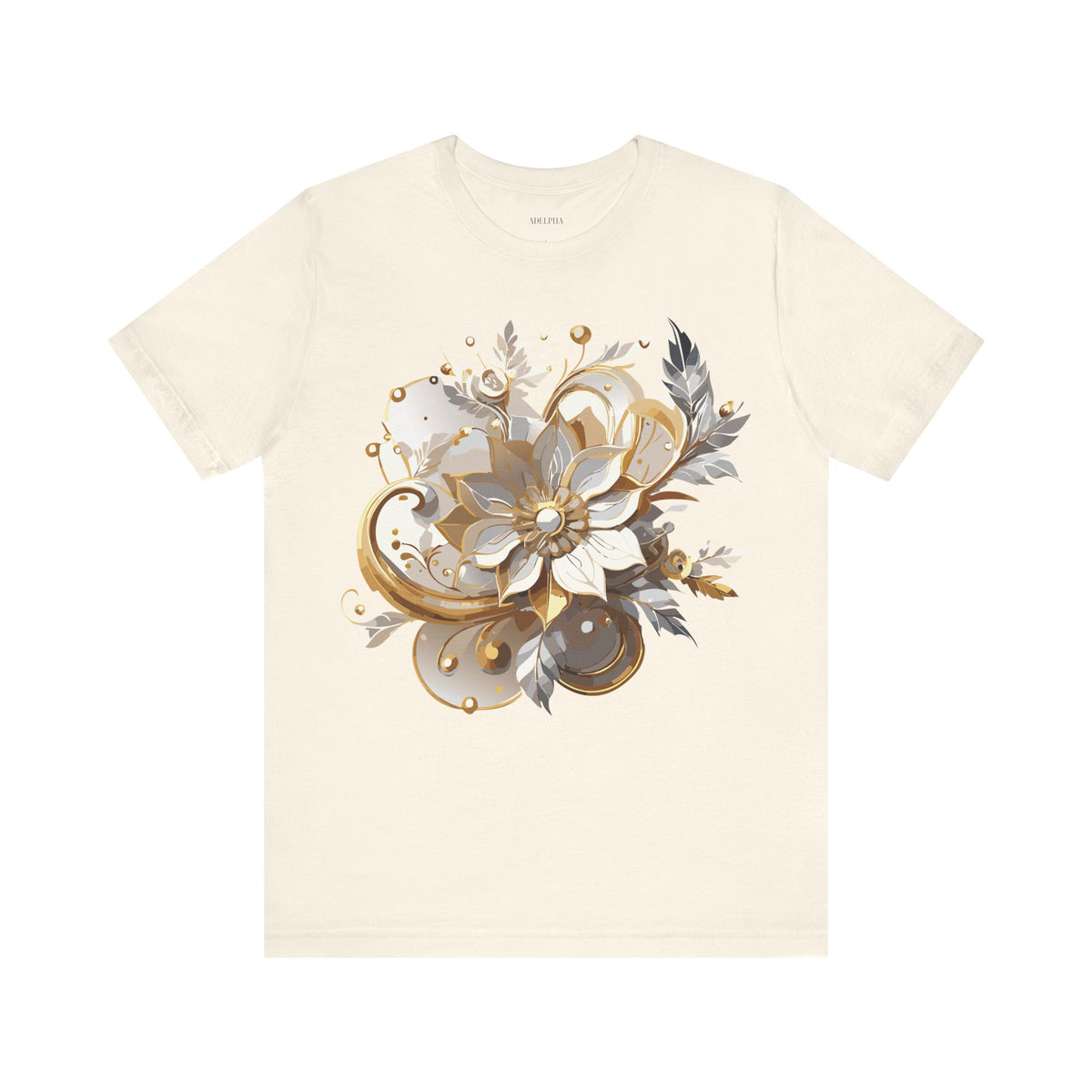 Jewelry Graphic Unisex Cotton Bella+Canvas Tee with Gemstones Art Design m28