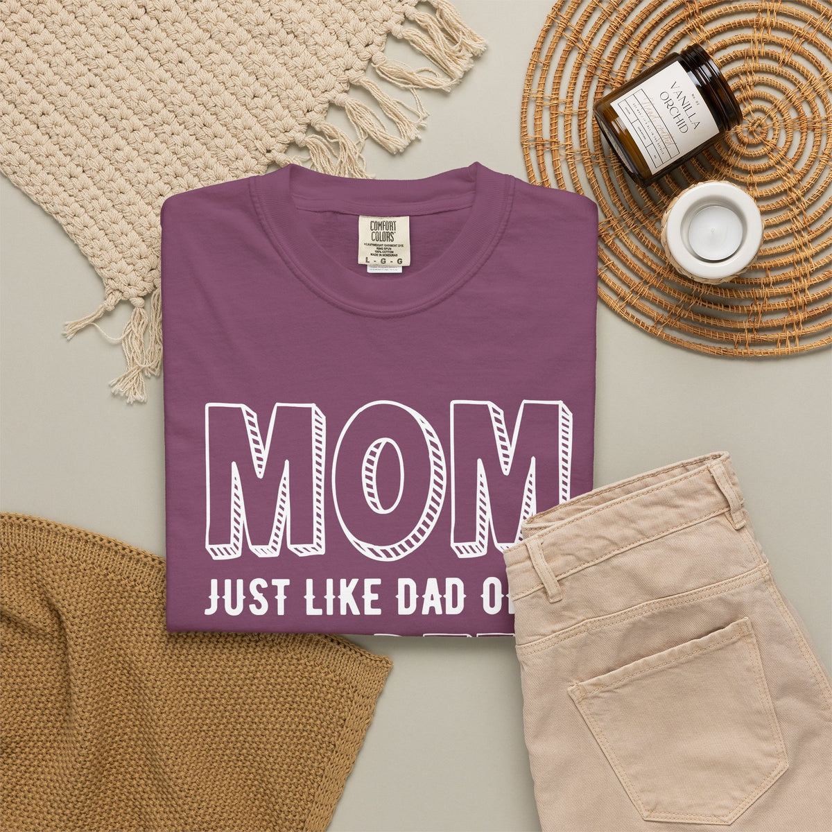 Mom T-shirt Mother's Day Mama Tee Unisex Comfort Colors Garment-Dyed Cotton h35