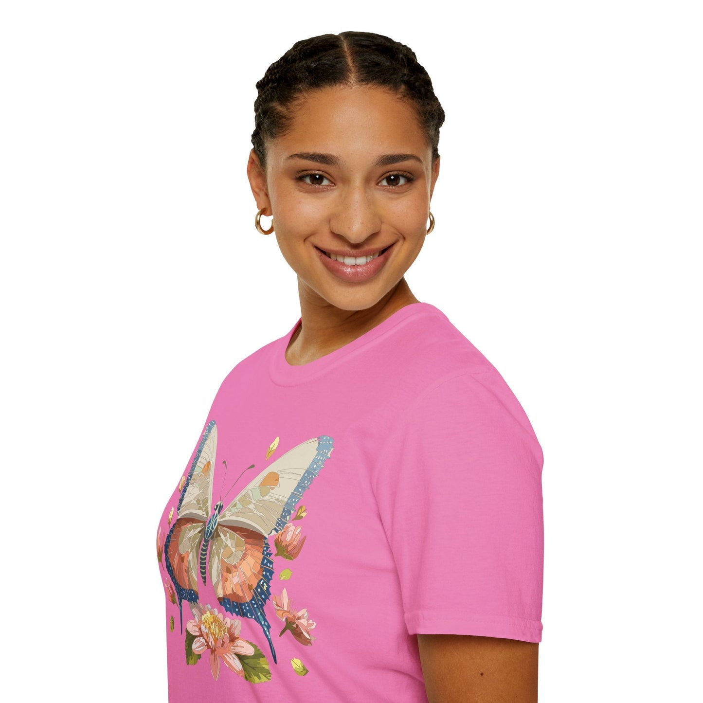Butterfly Shirt Unisex Softstyle T Shirt Gildan 64000 100 Cotton Monarch Butterfly Gift