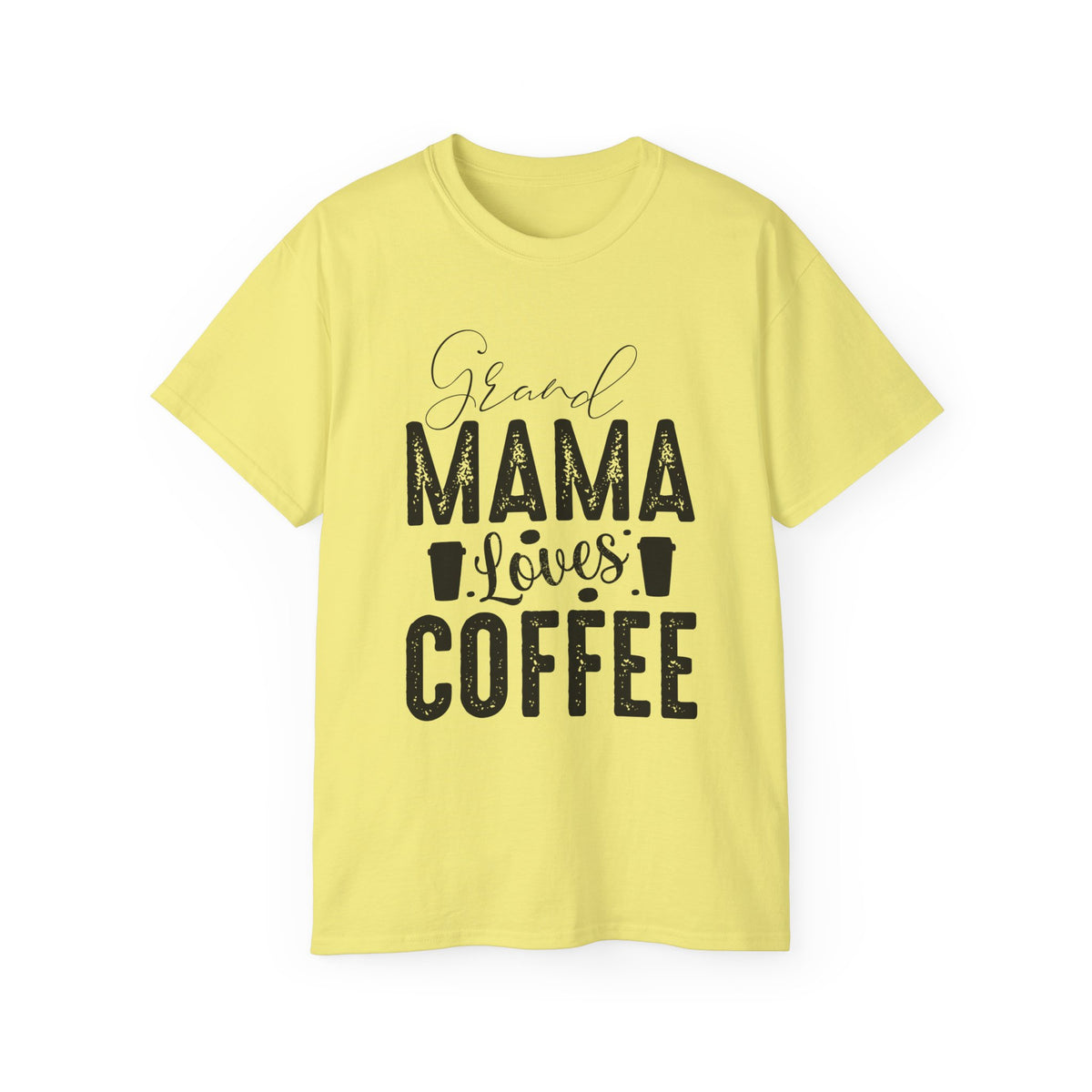Mama Loves Coffee T-Shirt | Vintage Script Coffee Mom Tee