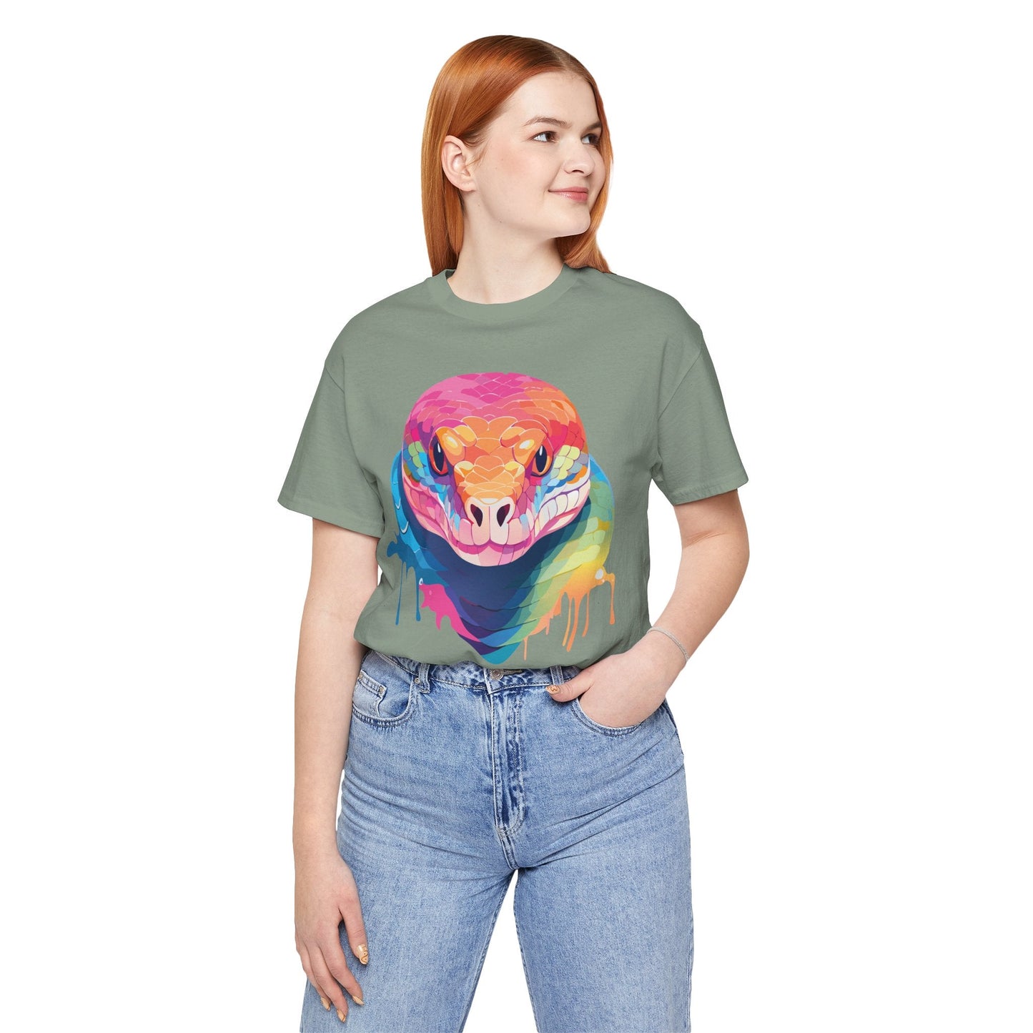 Unisex Animal Shirt With Art Design Wild Animals Graphic Print Casual Short Sleeve Tee