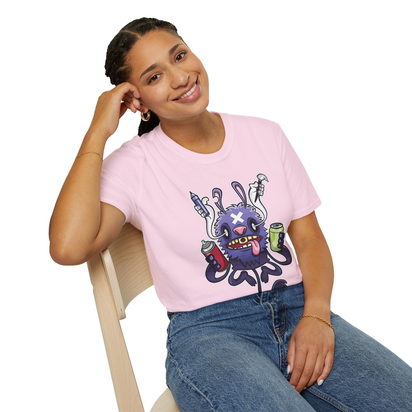 Cartoon T Shirt Animation T Shirt Funny Tee Shirt Unisex Softstyle Gildan 64000 Art Design
