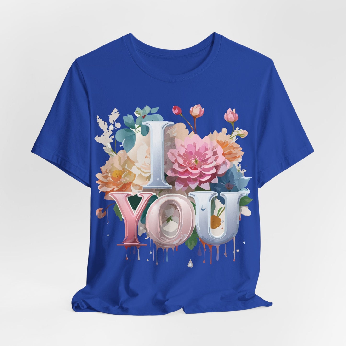 Valentine Day Graphic Unisex 100 Cotton Vintage Artwork with Love and Flower Design Tee 1