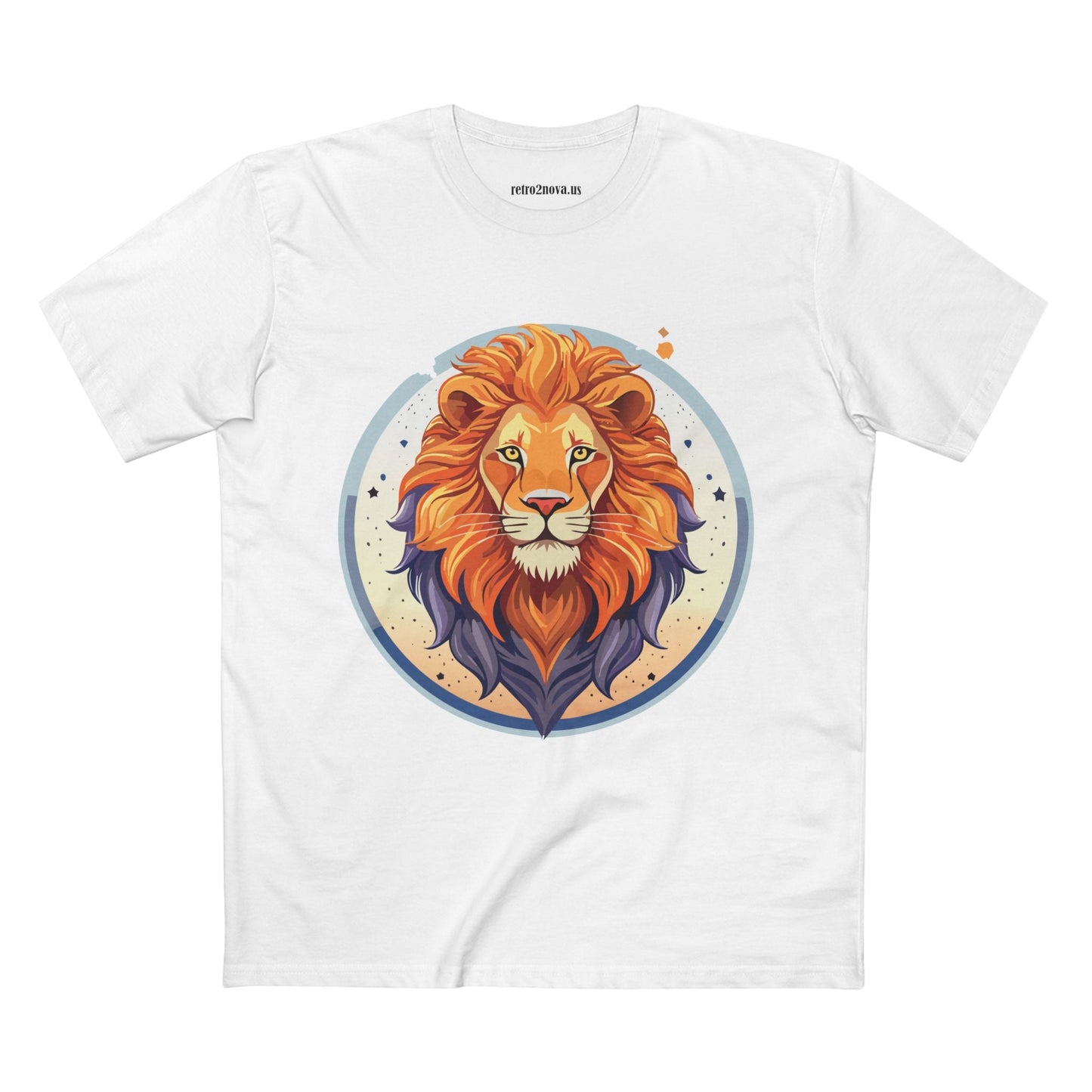 Unisex Premium Cotton Lion Art Tee Shirt By Retro2Nova Original Artwork Collection For Everyday Comfort