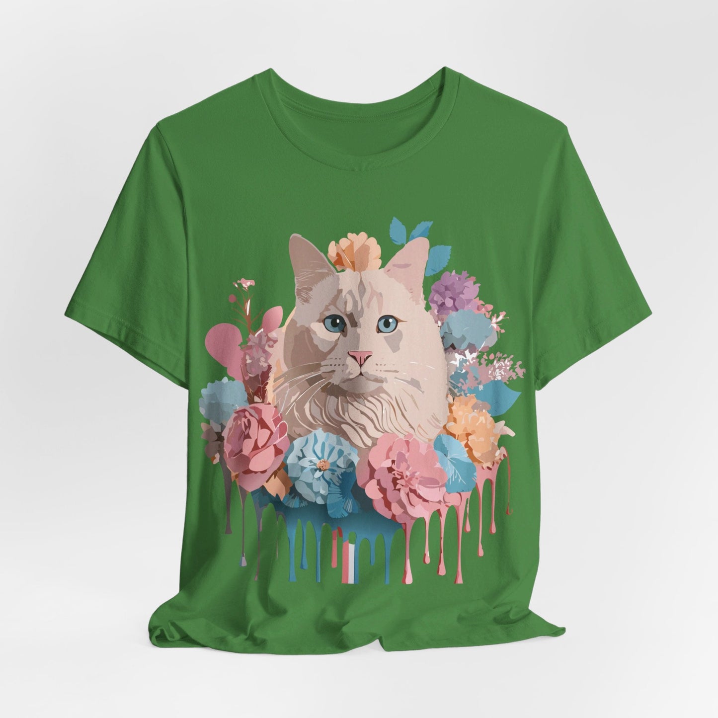 Cat Graphic Unisex 100 Cotton Vintage Design Tee 4