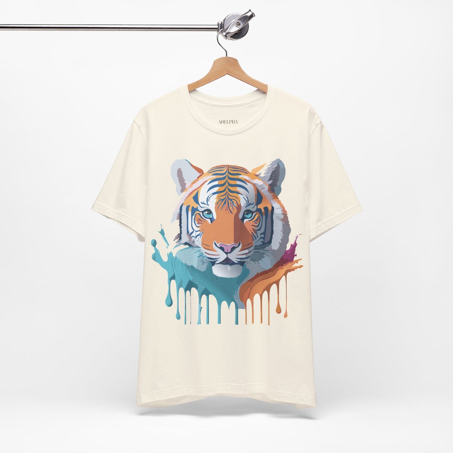 Tiger Graphic Unisex 100 Cotton Vintage Art with Animal Tee 16