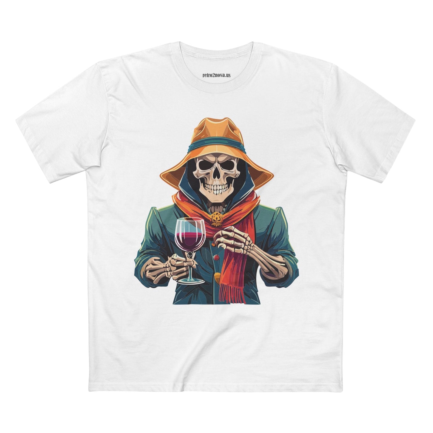 Skull Shirt Unisex Skeleton Tee Premium Cotton Art Design By Retro2Nova Original Artwork