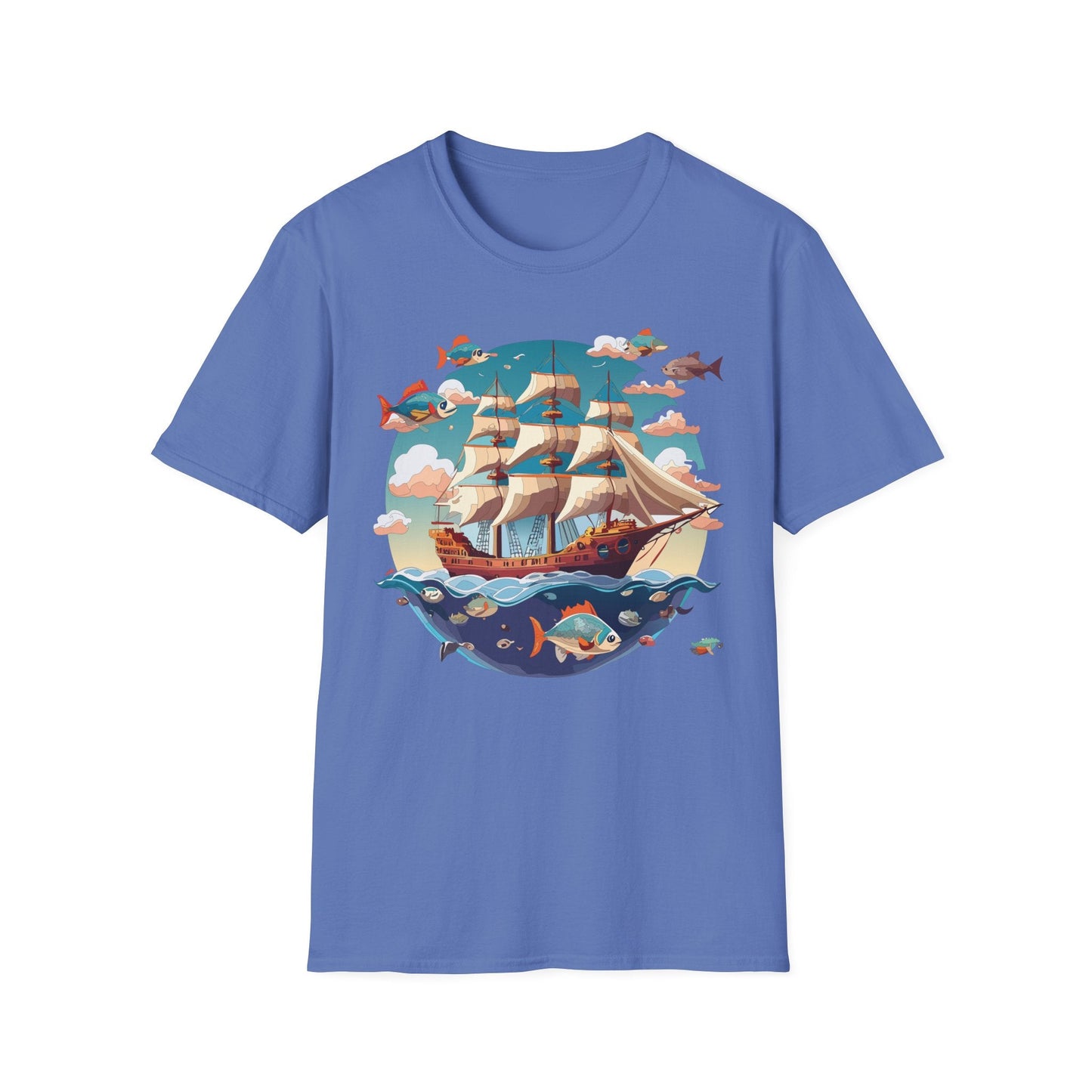Unisex Ship T Shirts Frigate Vessel Tee By Gildan 64000 Softstyle 100 Percent Ring Spun Cotton