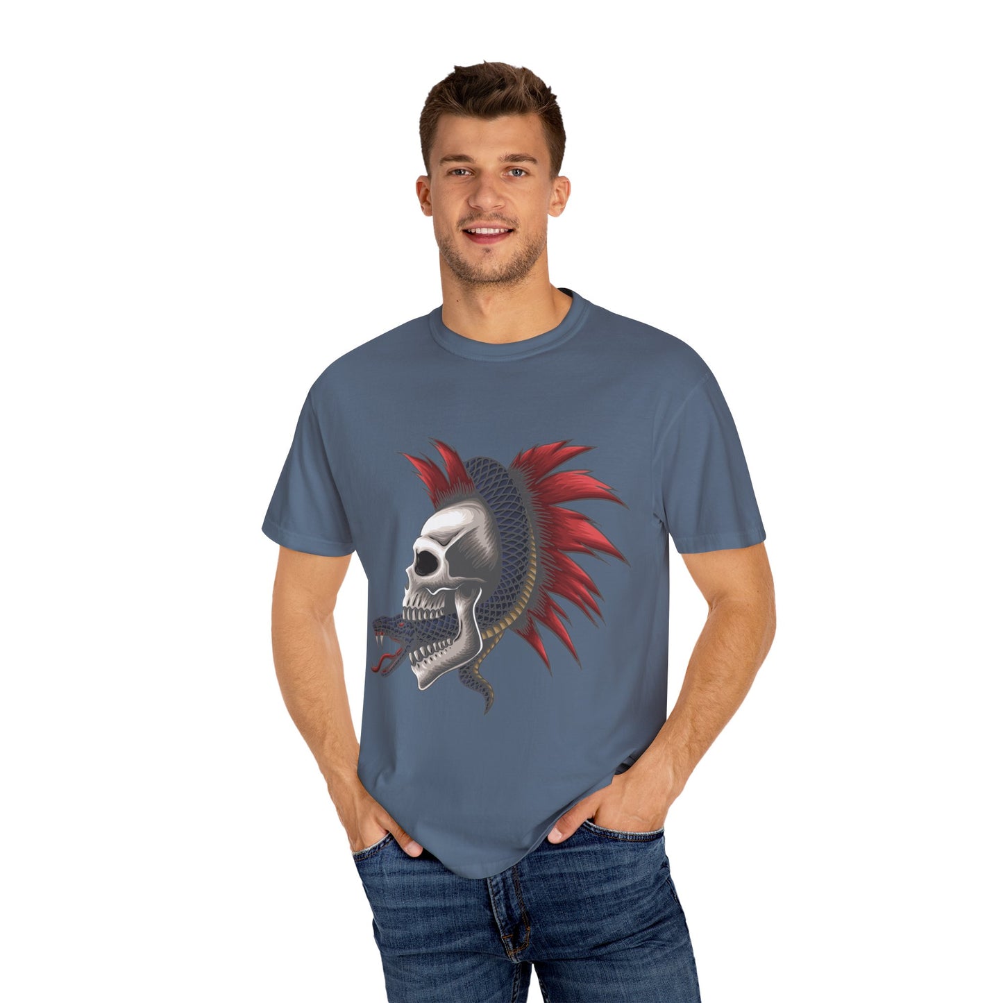 Unisex Cotton Tee Shirt with Skull