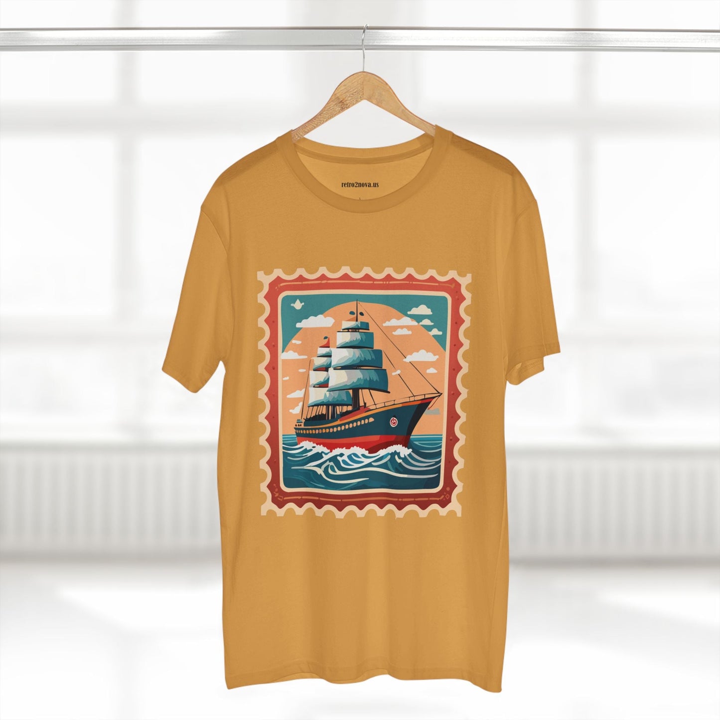 Postage Stamp Shirt Unisex Premium Cotton Tee With Original Art Design Retro2Nova