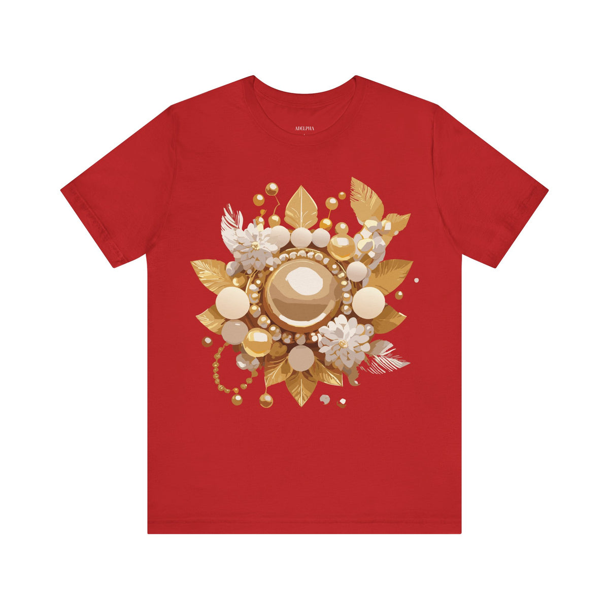 Jewelry Graphic Unisex Cotton Bella+Canvas Tee with Gemstones Art Design m35
