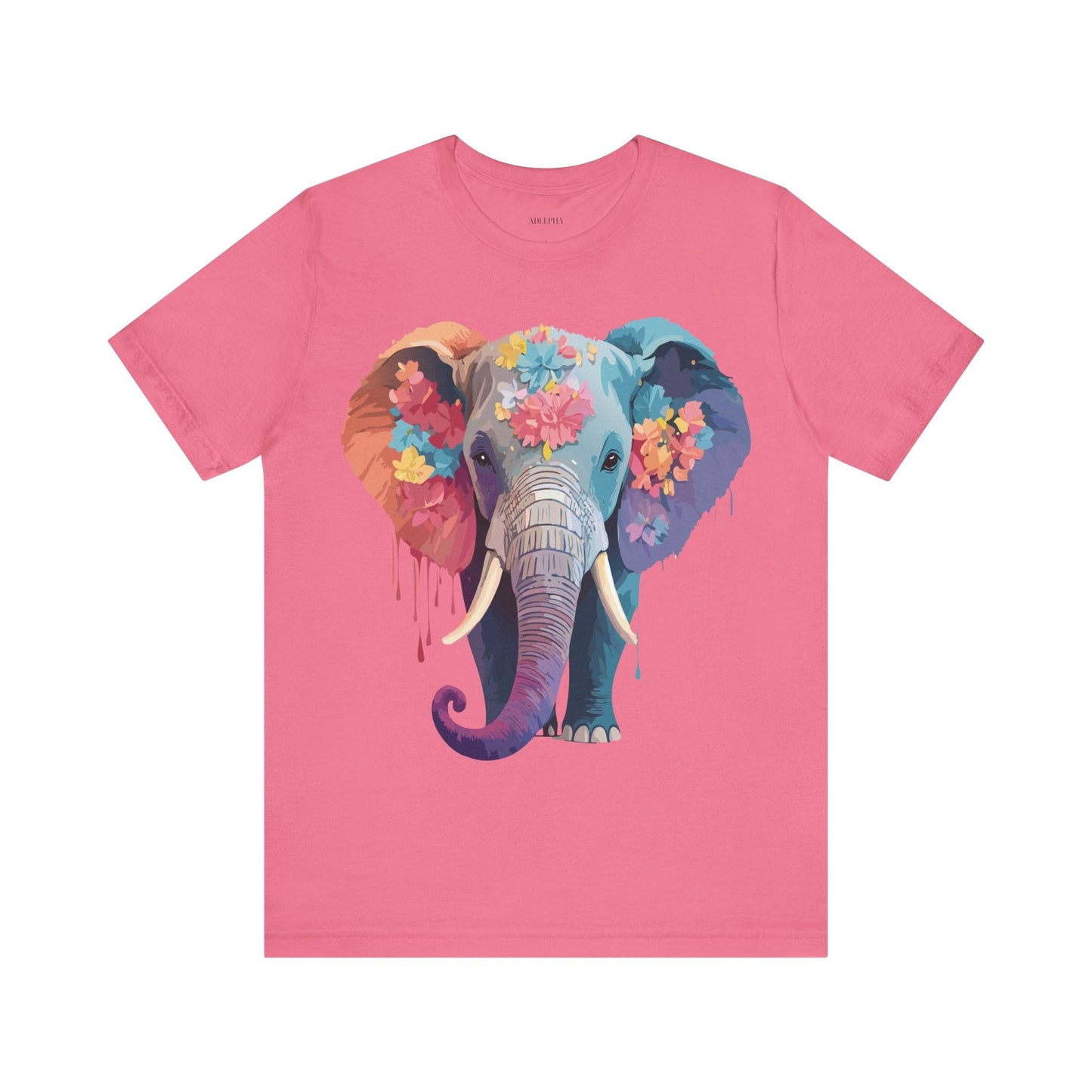 Elephant Graphic Tee By Adelpha Unisex Short Sleeve Shirt With Vintage Artwork Design